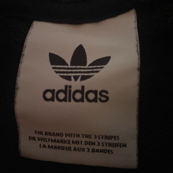 Black adidas trefoil crewneck size medium - Picture 2 of 2